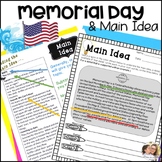 Memorial Day Craft 3rd 4th Grade Main Idea & Supporting De
