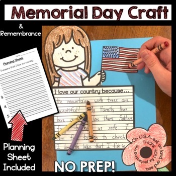 Preview of Memorial Day Craft | Remembrance Poppy | Memorial Day Bulletin Board Free