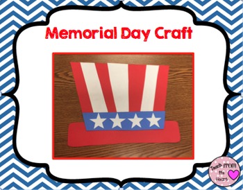 Preview of Memorial Day Craft (Uncle Sam Hat Craft)