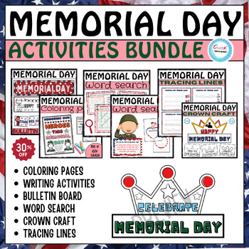 Preview of Memorial Day Crafts&Activities BUNDLE,Coloring pages,bulletin board,writing