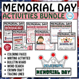 Memorial Day Crafts&Activities BUNDLE,Coloring pages,bulle