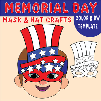 Preview of Memorial Day Crafts Hat Mask Headband | Election Day | Independence Day | USA