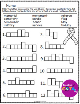 memorial day math and writing differentiated activities