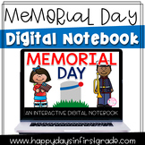 Memorial Day Digital Notebook Distance Learning {PRINT & DIGITAL}