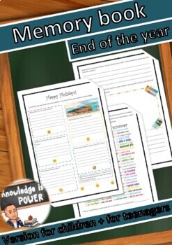 Preview of Digital Memory Book, End of the Year, Summer Activities Distance Learning