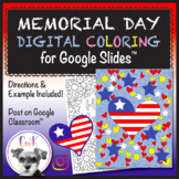 Memorial Day Distance Learning Digital Coloring Pages for 