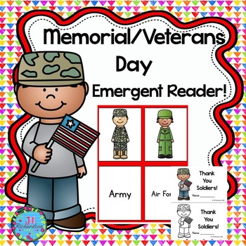 Preview of Memorial Day - Veterans Emergent Reader Preschool, Kindergarten, First Grade ESL