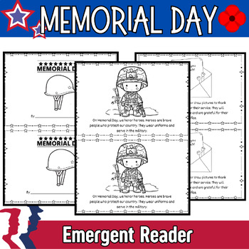 Memorial Day Emergent Reader | Memorial Day Mini Book for Emergent Readers