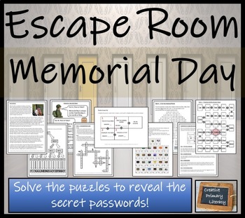 Preview of Memorial Day Escape Room Activity