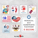 Memorial Day Handprint and Footprint Craft Bundle / 8 designs