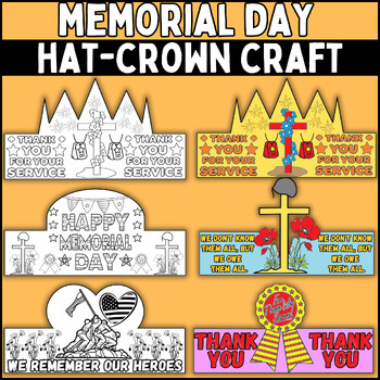 Preview of Memorial Day Hat & Crown Crafts bundle  - Headband Craft |