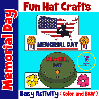 Preview of Memorial Day Hats, Fun Patriotic Crafts, Crowns/Headband Activity to Remembrance