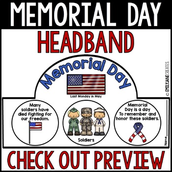 Memorial Day Hat Craft - Memorial Day Headband - Memorial Day Activity
