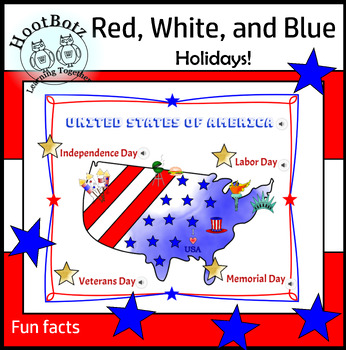 Preview of Memorial Day | Independence Day | Labor Day | Veterans Day | Easel Activity