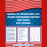 Memorial Day Informational Text Reading Comprehension Ques