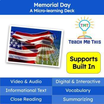 Preview of Memorial Day Informational Text Reading Passage and Activities