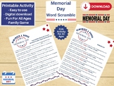 Memorial Day Informational Word Scramble, Family/Class Act