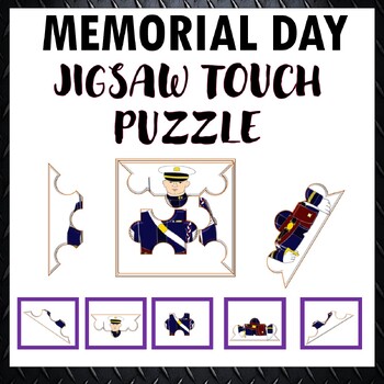 Preview of Memorial Day Jigsaw Puzzle Addition and Subtraction within 10 PowerPoint Game
