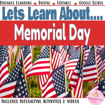 Preview of Memorial Day Lesson and Activities, Interactive Lesson, and Digital Slides