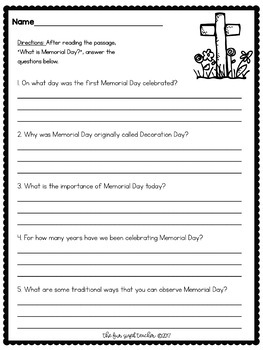 memorial day activities by the fun sized teacher tpt
