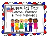 Memorial Day {Literacy Centers & Math Printables Bundle}