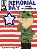 Memorial Day MUSIC Sheets: color by note/hidden pictures/m