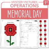 Memorial Day Math Activity Poppy Mystery Picture Grade 1 A