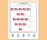 Memorial Day Math Cut and Paste Numbers 1-5 Counting Count