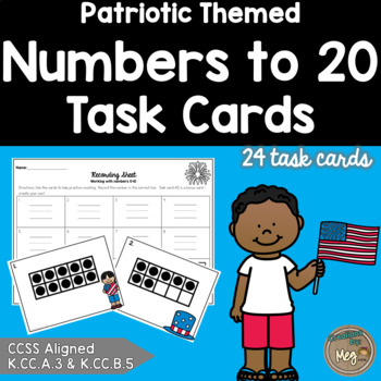 Preview of Memorial Day Math: May - Count the Room - Numbers 0-20 Task Cards