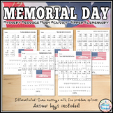 Memorial Day Mystery Message Math Worksheet {Upper Element