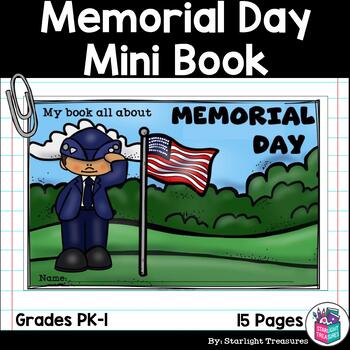 Preview of Memorial Day Mini Book for Early Readers