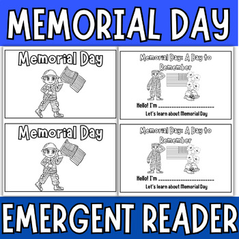 Preview of Memorial Day Mini Book for Emergent Readers/Mini Book- Young Learners