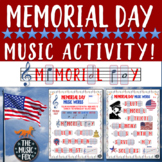 Memorial Day Music Activity! Letter/Music Note Fill-Ins (T