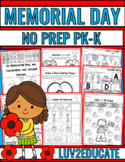 Memorial Day NO PREP Preschool Packet