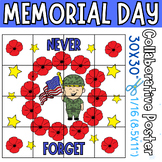 Memorial Day Never Forget Collaborative Poster Poppies Flo
