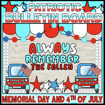 Preview of Memorial Day Patriotic Bulletin Board Writing Craft April, May, June End of Year