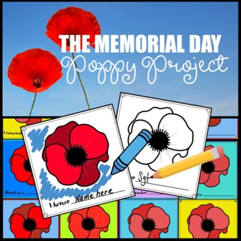 Preview of Memorial Day Poppy Craft | Memorial Day Class Quilt | Memorial Day Window Craft