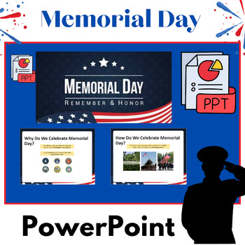 Preview of Memorial Day PowerPoint for K-2nd Grade | Memorial Day Activity