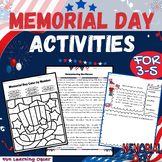 Memorial Day Printable Activities | Memorial Day Color by 