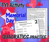 Memorial Day Quadratics