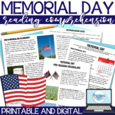 Memorial Day Reading Comprehension - Passage and Questions