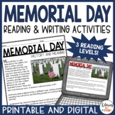 Memorial Day Reading Comprehension & Writing Activities | 