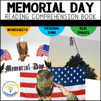 Preview of Memorial Day Activities Reading Comprehension Book Worksheets First Grade