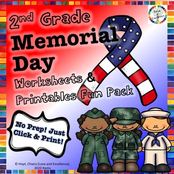 memorial day reading writing math fun activities worksheets 2nd grade