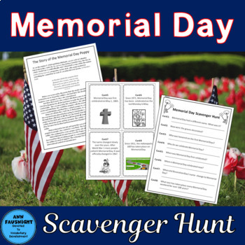 Printable Memorial Day Scavenger Hunt Game Memorial Day Game -  UK