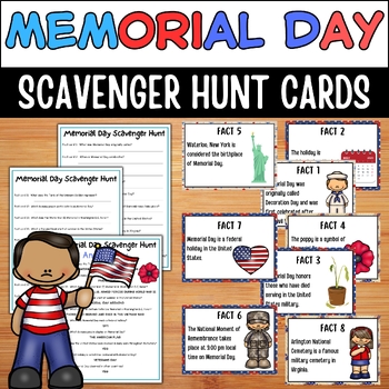 Printable Memorial Day Scavenger Hunt Game Memorial Day Game -  UK