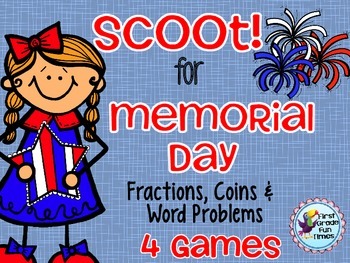 Preview of Memorial Day Scoot!  Math Activities