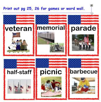 Preview of Memorial Day Smartboard