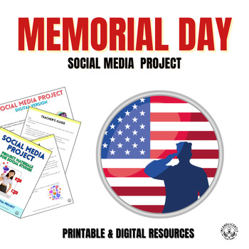 Preview of Memorial Day Social Media Project with Digital Resources: Grades 6-12