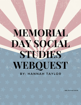 Preview of Memorial Day Social Studies Webquest